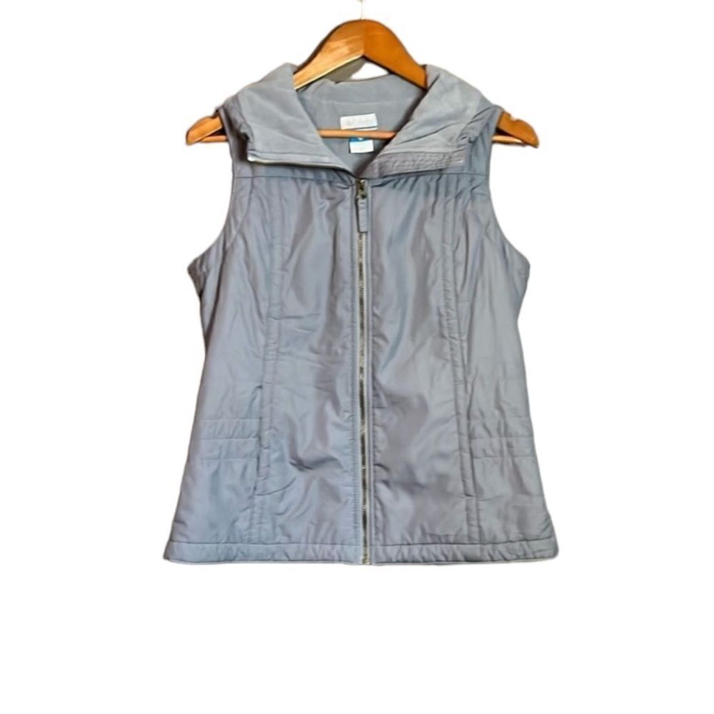 Columbia blue/ grey fleece lined vest